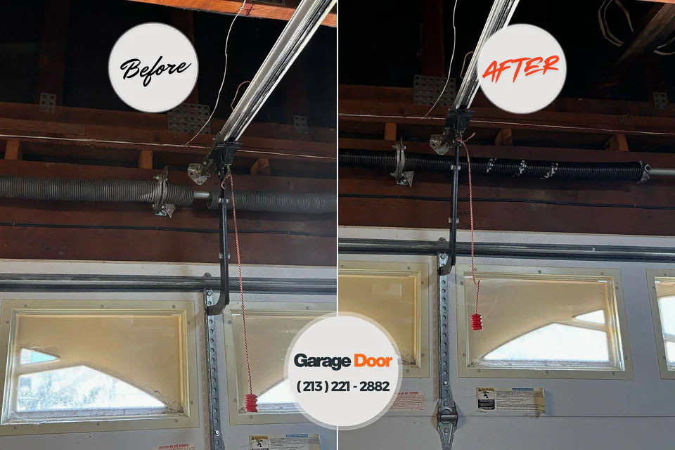 Before and after: garage door repair Susitna North, AK